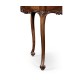 Mahogany Three Legged Round Side Table Scallop Shells