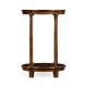Dark walnut oval lamp table