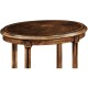 Dark walnut oval lamp table