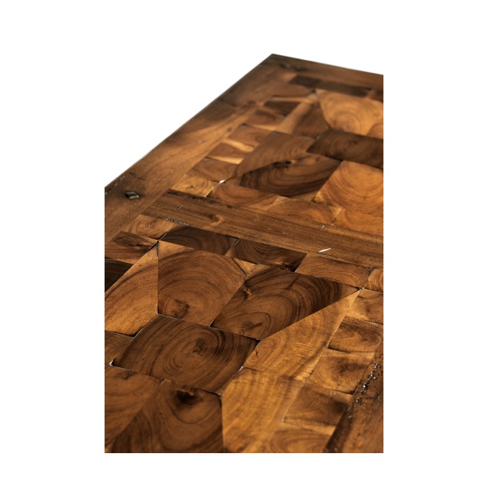 Large Walnut Oyster Parquet Console