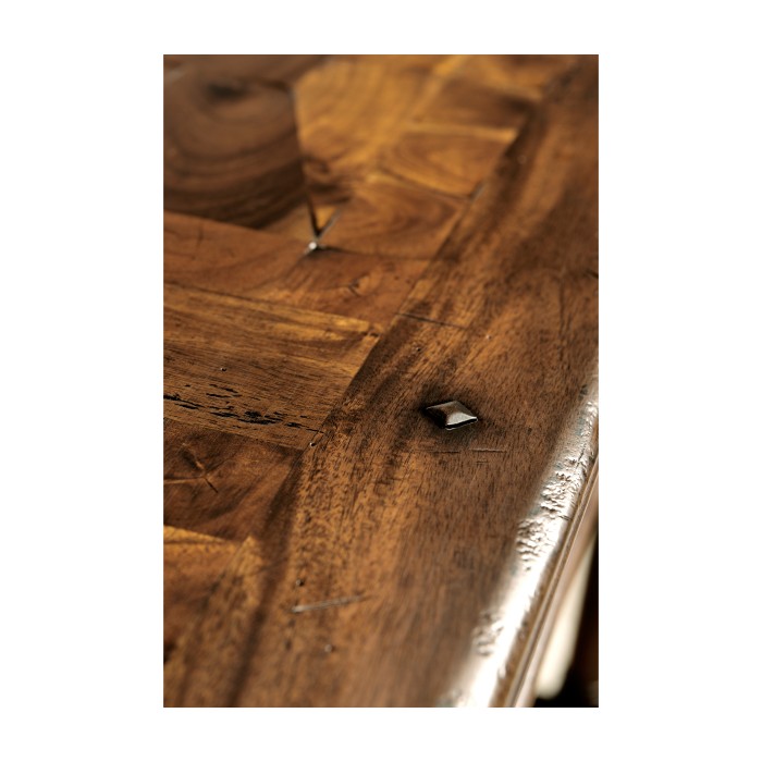 Large Walnut Oyster Parquet Console