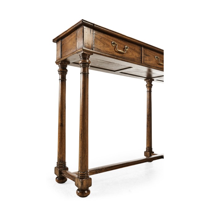 Large Walnut Oyster Parquet Console