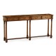 Large Walnut Oyster Parquet Console