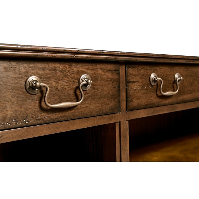 Walnut Oyster Double Open Bookcase
