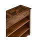 Walnut Oyster Double Open Bookcase