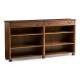 Walnut Oyster Double Open Bookcase