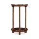Dark walnut round lamp table