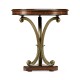 Mahogany & Brass Round Side Table
