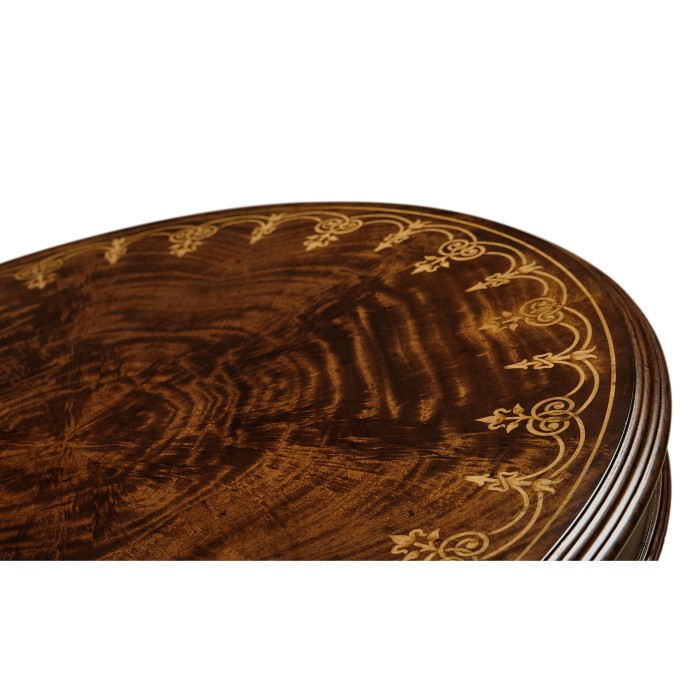 Mahogany & Brass Round Side Table
