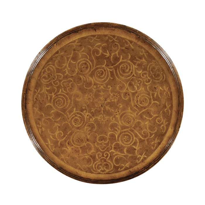 Seaweed two-tier round lamp table