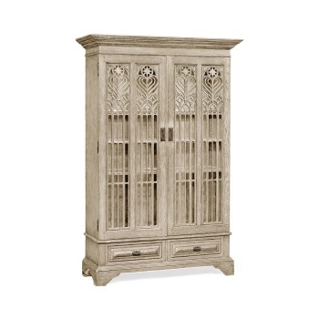 Gothic Grey Oak Display Cabinet