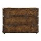 Dark Oak Drinks Coasters Box with Woven Effect