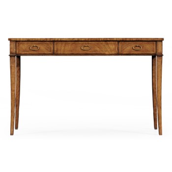 Crotch walnut narrow desk or side table