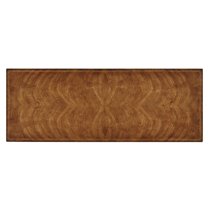 Crotch walnut narrow desk or side table