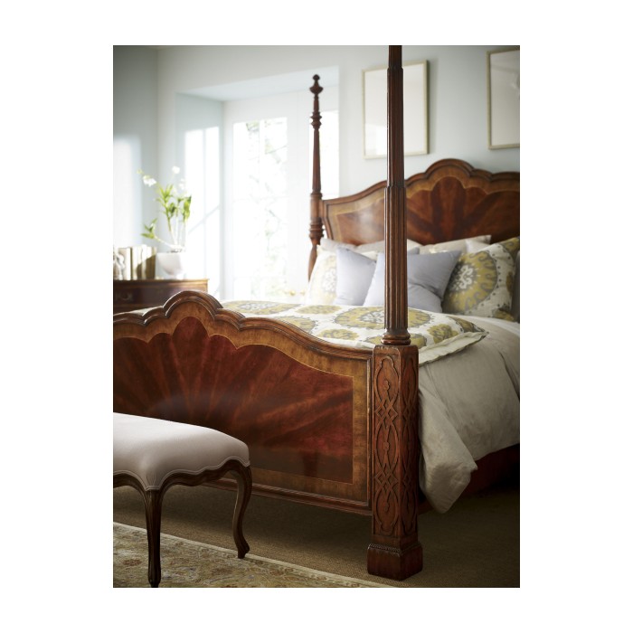 Four Poster Mahogany Cali King Bed