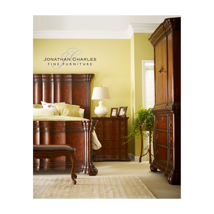 Serpentine Walnut US King Bed