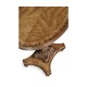 Walnut & satinwood oval lamp table