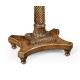 Walnut & satinwood oval lamp table