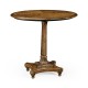 Walnut & satinwood oval lamp table