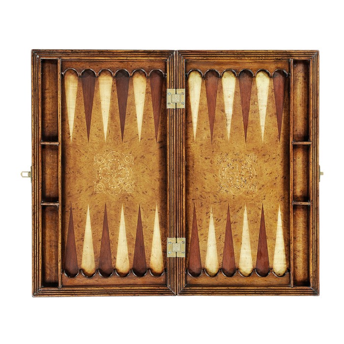 Folding Burl Walnut Games Board