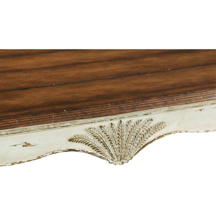 White Rub-Through Dining Table 92
