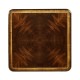 Mahogany Four Legged Square Side Table Scallop Shells