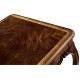 Mahogany Four Legged Square Side Table Scallop Shells