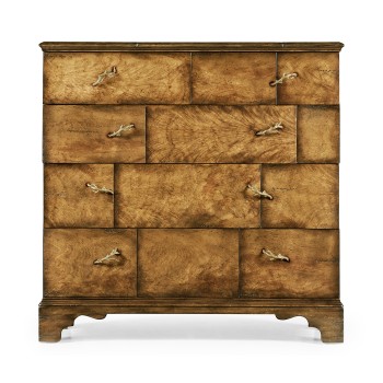 Rustic chest of four drawers (Walnut medium)