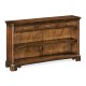Low Walnut Open Bookcase