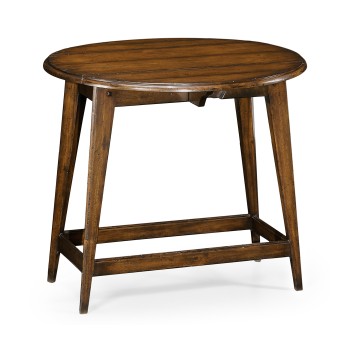 Folding walnut plank table