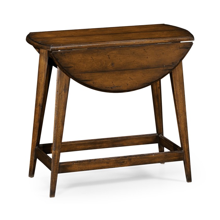 Folding walnut plank table