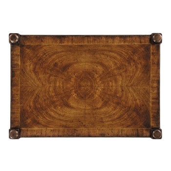 Crotch walnut veneer side table