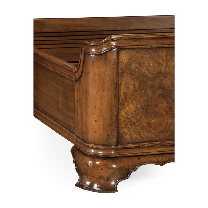 Walnut Sleigh US King Bed