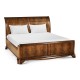 Walnut Sleigh US King Bed