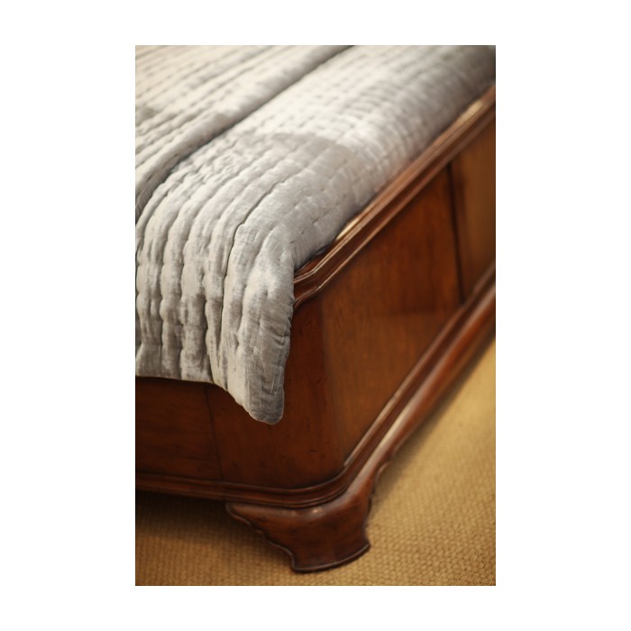 Walnut Sleigh US King Bed