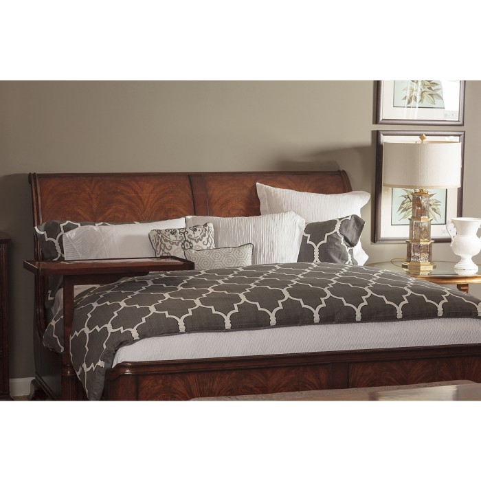 Walnut Sleigh US King Bed