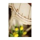 French small round lamp table (white)