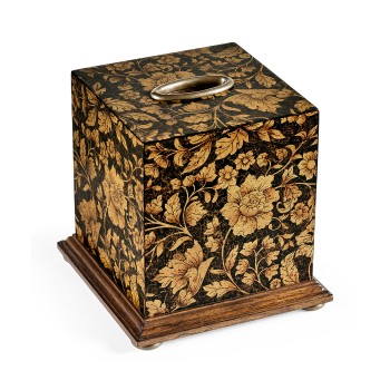 Black Chinoiserie Tissue Box