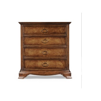 Crotch Walnut Bedside Chest of Drawers