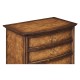 Crotch Walnut Bedside Chest of Drawers