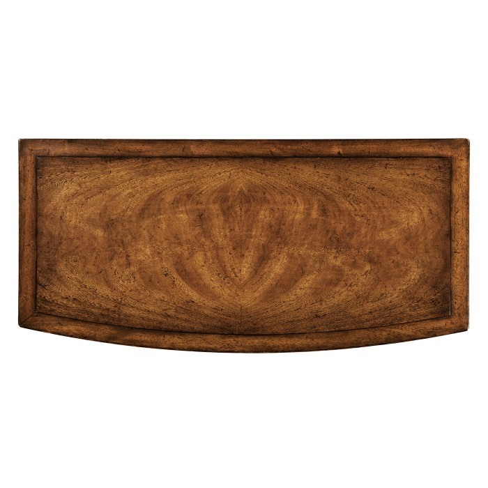 Crotch walnut bedside chest of drawers