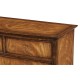 Crotch walnut bedside chest of drawers