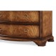 Crotch walnut bedside chest of drawers