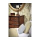 Crotch walnut bedside chest of drawers