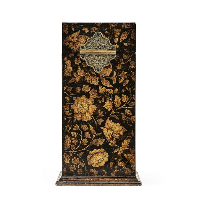Single Glass Decanter & Black Chinoiserie Case