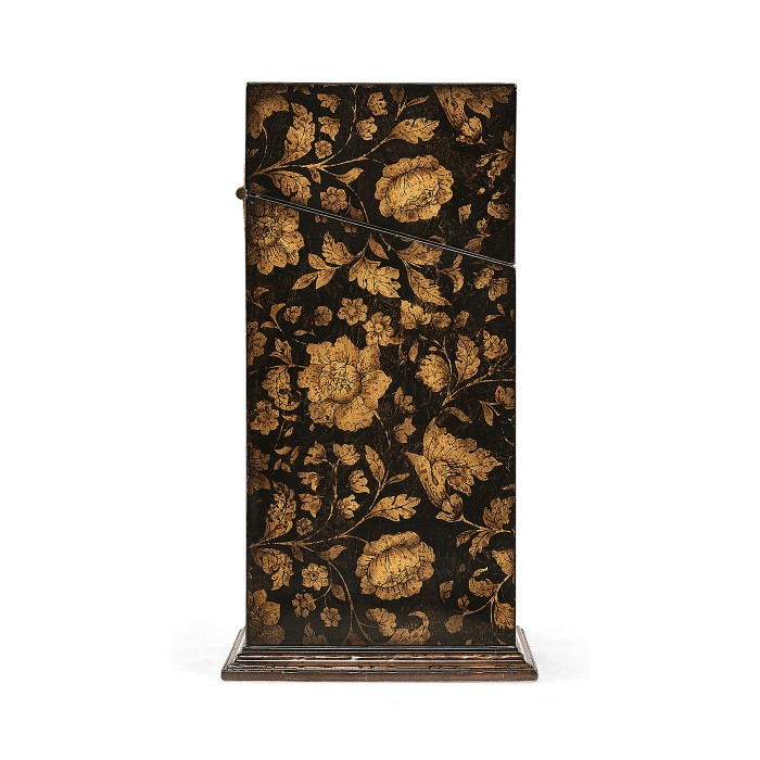 Single Glass Decanter & Black Chinoiserie Case