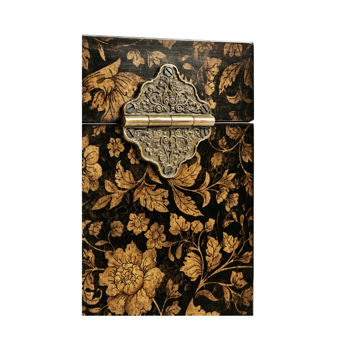 Single Glass Decanter & Black Chinoiserie Case