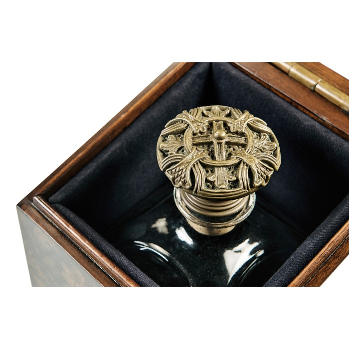 Single Glass Decanter & Black Chinoiserie Case