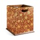 Square Red Chinoiserie Waste Basket