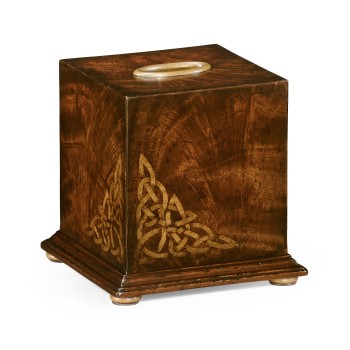 Crotch Mahogany Tissue Box
